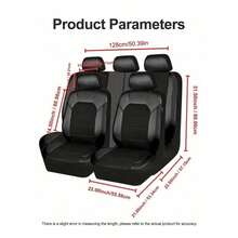 9pcs/5pcs/4pcs/2pcs Car Seat Covers Full Surround Mesh PU Leather Fit For Sedan, SUV, Truck, Breathable Seat Protector With Airbag & Zipper Design, Suitable As Gifts For Friends, Graduation, Back To School, Christmas Decoration, Valentine's Day, Parents, Halloween, Thanksgiving, Personalized, Birthday, New Year - 座椅套 - 查看 9