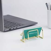 北欧风名片架 时尚防锈金属名片展示架 名片架 办公家用桌面收纳架 - 彩色 - 查看 4