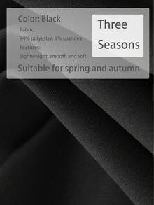 青少年女孩休闲字母印花卫衣，纯色长袖宽松套头衫，适合上学、度假、购物、聚会和万圣节等场合，春秋季穿着。 - 黑色 - 查看 5