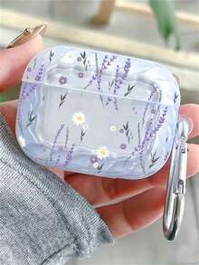 Stylish And Innovative Wave-Patterned Shock-Resistant Purple Lavender Earphone Case Compatible With AirPods 1 2 3 4 Pro 2 Pro 3 Earphone Protective Case - Lavender - View 1