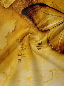 Men's Retro Music Note & Butterfly Print Short Sleeve Polo Shirt - Multicolor - View 5