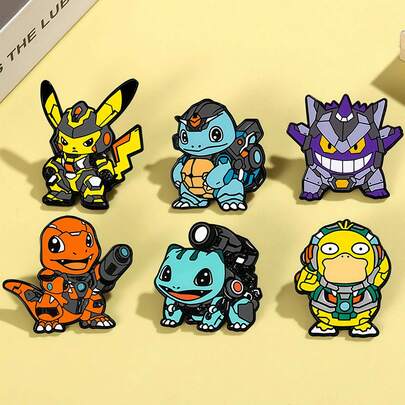 1 pieza Broche de metal con diseño de anime de Pokemon, adecuado como recuerdo para fiestas y celebraciones