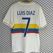 Colombia 100th Anniversary Jersey,LUIS DIAZ #7 Soccer Jersey Football Shirt,Men's Foootball Jersey - trắng - Xem 1