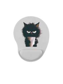 Alfombrilla de ratón con reposamuñecas ergonómica, diseño lindo de gato trabajando, reposamuñecas ergonómico de EVA, alfombrilla de ratón de espuma de memoria antideslizante con soporte de muñeca cómodo y suave, almohadilla de escritorio amigable con la piel, protector de escritorio, apto para juegos, oficina, antideslizante, para PC de escritorio, portátil y uso doméstico, recuerdo de temporada de graduación, regalo perfecto para el Día de San Valentín, Día de la Madre, vuelta al colegio, Día de San Valentín - Multicolor - Ver 13