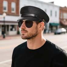 Gvhntk Yacht Boat Sailor Captain Hat  Hat Chauffeur Hats Cap For Men Women Newsboy Cap Officer Cop Cosplay Costume Hats - Tài xế riêng - Xem 5