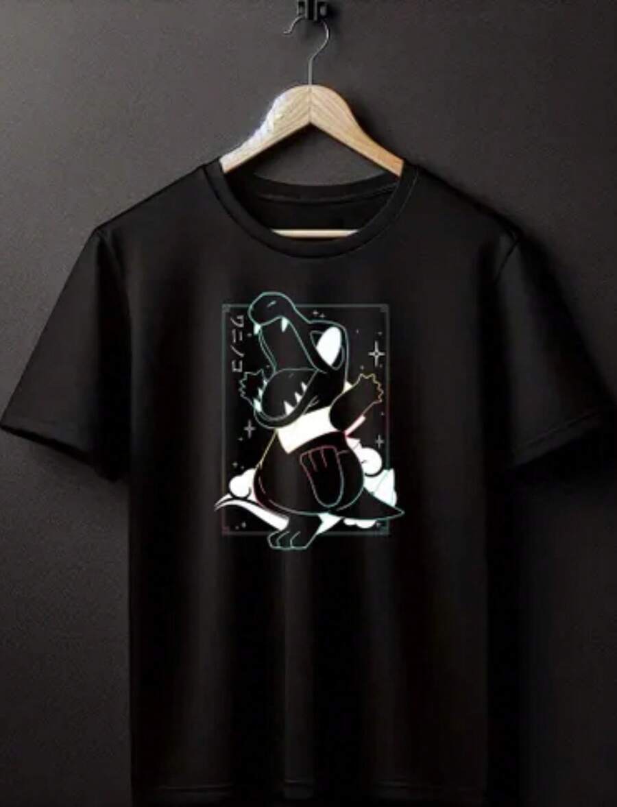 Totodile Black Tee Perfect For A Present, Gift, Holiday, Birthday! - Black - View 1