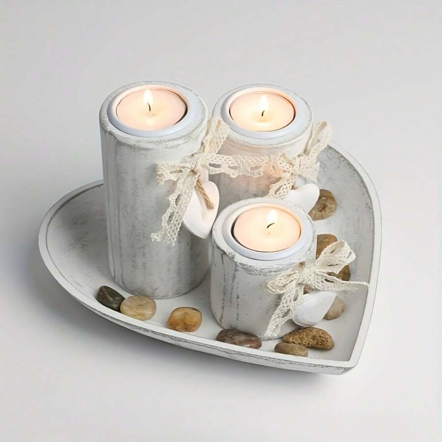 Candle Holder Set - White Candle Holder Set - View 1