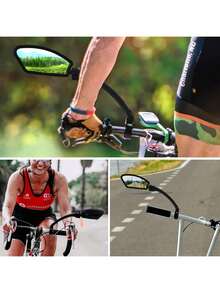 360° Rotating Mirror With Wide Angle Lens And Anti-Glare Surface, Handlebar Mounted Accessory Compatible With Road & Mountain Bikes, Smartphones & Cameras, Ergonomic Design For Cycling - Multicolor - View 2
