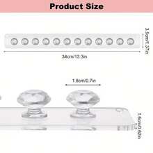 1pc Jewelry Organizer Rack, Holds Necklaces, Bracelets, Earrings And Rings, Transparent Wall-Mounted Display Shelf, Suitable For Vanity, Mirror Cabinet, Multi-Function Hooks, Jewelry Storage Hanger, Ideal For Dorm And Back To School Season - Multicolor - View 2