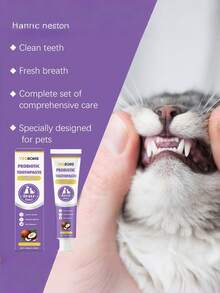 Pet Probiotic Toothpaste - Cleans Pet Teeth, Removes Stains & Tartar, Freshens Breath, Oral Care For Dogs & Cats - Multicolor - View 11