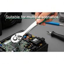 Shoze 3/8" 72-Tooth Drive Ratchet Socket Set 20PCS - Durable Mechanics Tool For Car Repair & Maintenance - 20pcs 3/8" - View 5