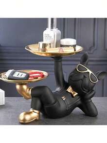 Ins Style French Bulldog Decor For Entryway, Living Room, Home Decor, Luxury Shoe Cabinet, Key Holder, Ornament, Storage Tray For Living Room, Study, Bedroom, TV Stand - Multicolor - View 11
