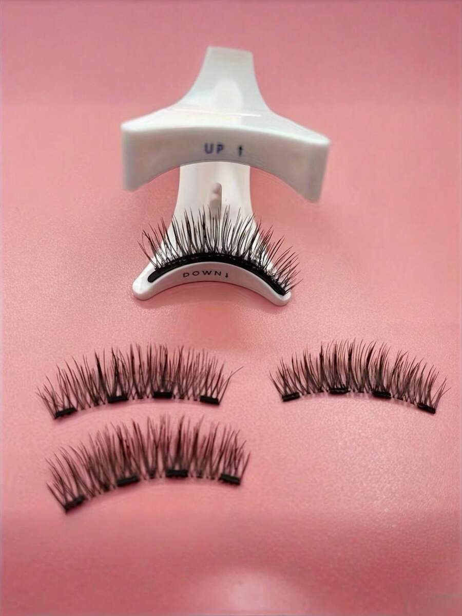 Magnetic Reusable False Eyelashes Set - Professional Eye Makeup Tools, Alcohol-Free, Fragrance-Free, Plastic Material False Eyelashes Set