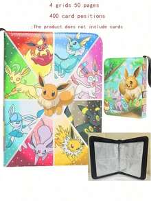 pokemon 限量版宝可梦集换式卡牌游戏高级收藏册 - 每页4个卡位，侧装式，收藏家官方授权礼品，送朋友的礼物，生日礼物，主题派对礼物 - 彩色 - 查看 4
