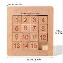 Wooden Educational Toy - Colorful Huarong Road Digital Maze, Improve Thinking Ability, Suitable For Children - Multicolor - View 11