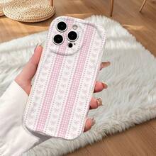 1个蝴蝶结装饰不规则奶油色手机壳，适合女性日常使用，兼容 17 Pro/17 Pro Max/17 Air/17/16e/16/15/14/13/12/11、Galaxy S23/S24/S25/S26、A57/A37/A17/A07、Redmi系列