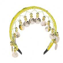 Belly Dance Gold Coin Tassel Decor Headband - Dance Performance Party Styling Hair Accessory - Multicolor - View 14