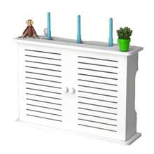 Les-Theresa Wifi Router Box Cabinet Wall Mounted Wifi Storage Box Cover Router Floating Shelf Adjustable Hider Cord Container Wifi Cabinet Router Rack For Wires Routers Home Office Double Door - Double Tier - View 1