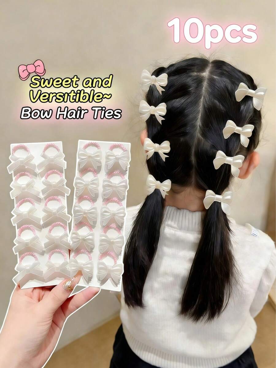 10个儿童卡通拇指螺丝发圈，耐用且不伤头发，适合拍照、装扮，是学生返校礼物。 - 彩色 - 查看 1