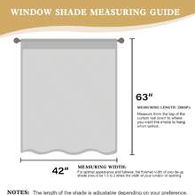 1 件米色条纹亚麻窗帘，系带罗马帘，时尚半透明窗帘，适用于厨房、浴室、小窗户 - 米色 - 查看 7