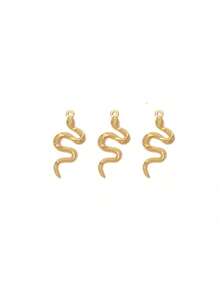 3pcs/Pack 304 Stainless Steel 12 Zodiac Snake Shaped Accessories, Niche Elegant DIY Necklace Bracelet Pendant - Snake Accessories - View 10