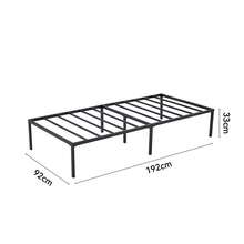 MCC Direct Black Florence Metal Bed Frame, 33cm High With Spacious Underbed Storage, Steel Slat Support, Easy Assembly, Noise-Free, No Box Spring Required - Black - View 4