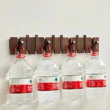 1pc Wooden Wall Mounted Coat Hook Rack, Modern Piano Hanger For Hanging Jackets, Keys, Hats, Towels, Space-Saving Entryway Organizer, (Drill Holes Or No Holes Required) - Multicolor - View 7