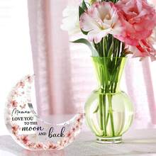 1件“奶奶爱你到月球再返回”礼物，月亮形状亚克力牌，孙辈送给奶奶的最佳生日礼物 - 彩色 - 查看 2