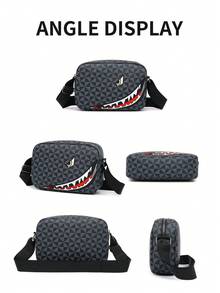 个性化时尚单肩包，包含迷你港式斜挎包，适合男士，可作为圣诞/冬季礼物、单肩包、时尚礼物、情人节礼物、旅行必备、假日必备包、露营斜挎包、贴纸包、夏季情人节礼物、情人节礼品袋、斜挎包、春季学习用品、情人节手机包。 - 彩色 - 查看 3