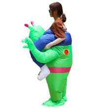 Adult Cycling Style Standing Style Alien Inflatable Costume Funny Doll Costume Festival Performance Walking Prop Costume - Multicolor - View 8
