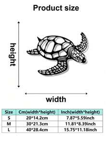 1pc Vintage Metal Sea Turtle Wall Art Decor, Coastal Decor Wall Hanging, Ocean Inspired Design, High Quality Durable Metal Art Wall Decor, Suitable For Indoor/Outdoor Wall Decoration, Home Decor, Bedroom, Living Room, Garden, Patio, Ideal Housewarming, Holiday, Birthday Gift - Multicolor - View 7