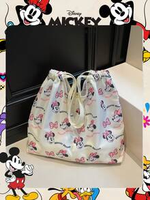Disney Official 1 Pc Mickey Mouse Shopping Bag High-Capacity Foldable Tote Bag Drawstring Shoulder Bag Lightweight Handbag Official Licensed - Verifiable For Lady/Girls/Women Perfect For Daily/Shopping/Going Out - View 10