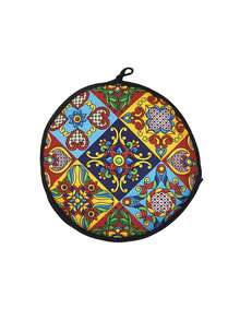 Túi đựng thức ăn giữ nhiệt họa tiết Mandala phong cách Bohemian - Túi giữ nhiệt tái sử dụng đựng bánh burrito/pizza, thích hợp cho nhà bếp/dã ngoại, hộp đựng giữ nhiệt hình tròn thời trang. - Nhiều màu - Xem 11