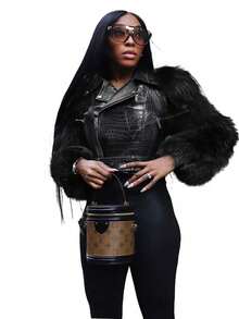 Women Faux Fur Coats - Black - View 3