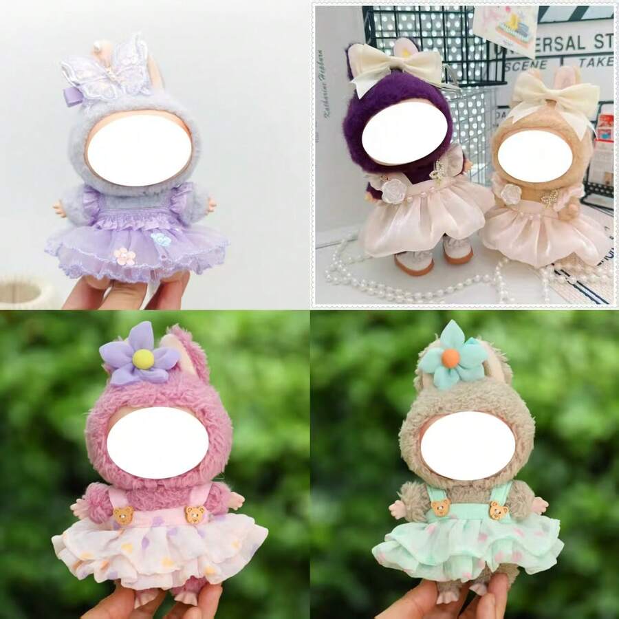 [Clothes Only] New 17CM Butterfly Fairy Dress, 1st/2nd/3rd Generation Doll Outfit Tulle Skirt Set FOR LABUBU (Doll And Shoes Not Included) - Multicolor - View 1