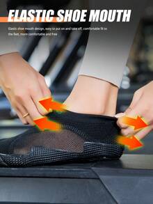 TOLLN 1 par de zapatos de gimnasio, fitness y caminadora con suela suave y transpirable para hombres - Negro - Ver 10