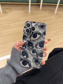 1个极简主义全彩眼睛图案透明防滑防摔TPU手机壳，兼容 16/16 Plus/16 Pro/16 Pro Max、15/15 Plus/15 Pro/15 Pro Max、Galaxy S25 Ultra、S24 Ultra、S22、S21 Ultra、Pixel 6a、Pixel 7、Pixel 8、Pixel 9、Pixel 10 Pro XL系列。提供镜头保护，可用作保护套，是新年、圣诞节、万圣节或情人节的理想礼物。国际版，非国内版。 - 彩色 - 查看 3