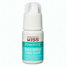KISS PowerFlex Maximum Speed Nail Glue - Fast Drying Adhesive For Glue-On Nails &Amp; Repairs With Nozzle Tip Applicator, Ideal For Tips &Amp; Wraps, Net Wt. 0.10 Oz (3g) - ColorA - 查看 4