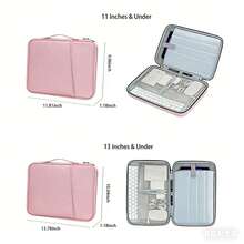 11-13 Inch Padded Tablet Sleeve Bag, Protective Case For Tablet Computer - Light Gray Leather - View 6