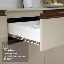 Cocina Integral Completa Modular Madesa Nice 240cm Crema 10 - Beis - Ver 7