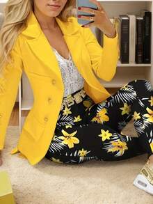 New Women's Suit Set - Yellow - View 1