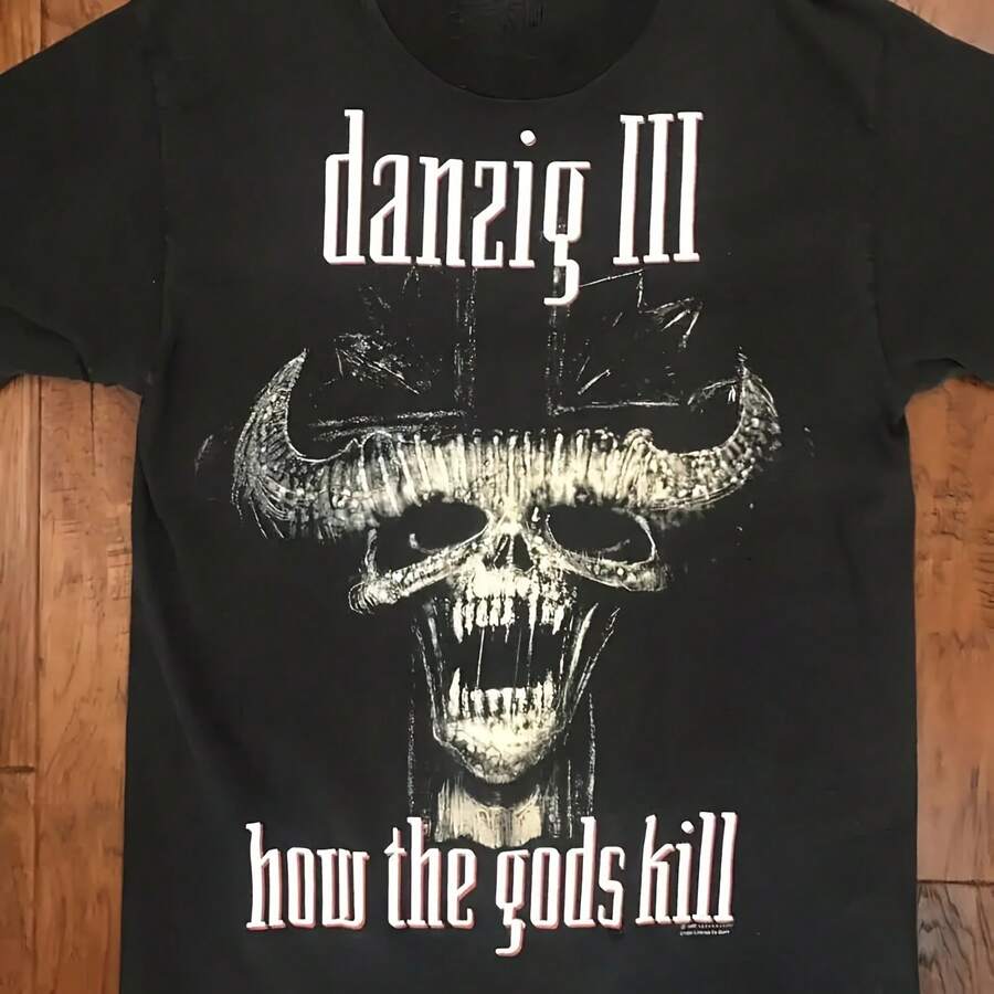 Danzig I How The Gods Kill Vintage Cotton Black All Size T Shirt - 款式9 - 查看 1