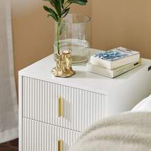 SoBuy FBT115-W Bedside Table With 2 Drawers For Box Spring Bed, Sofa Table, Side Table, Telephone Table, Nightstand, White W X H X D Approx.: 40 X 47 X 40 Cm - White 40x47x40cm - View 9