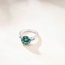 6.5 Carat S925 Silver Moissanite Ring Set, Fashionable & Luxurious Women's Bridal Engagement Jewelry Suitable For Daily, Date, Party, Gathering