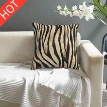 Vintage Zebra Print Pillow Cover 18x18 Inch Black & White, 1PC Ultra Soft Polyester Decorative Throw Cushion Case For Sofa Bedroom - Animal Print Home Accessories Cover Only No Insert Gift Idea - 彩色 - 查看 1