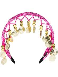 Belly Dance Gold Coin Tassel Decor Headband - Dance Performance Party Styling Hair Accessory - Multicolor - View 10