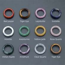 1/10件套优雅天然水晶戒指托 - 珠宝配件，透明水晶球支架 - 彩色 - 查看 10