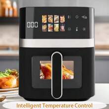 6.5-Quart Air Fryer - 8-In-1 Electric Hot Air Oven With LED Touchscreen, Non-Stick Fry Basket, And 1350-Watt Power. This Large-Capacity Air Fryer Features 360° Hot Air Circulation, A Clear Touchscreen, And Integrated Heat-Insulated Handles. Black. - 查看 2