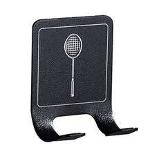 New Universals Tennis Racket Holder Wall Mounted Racket Rack Stainless Steel Wall Hook Badminton Racket Holder - Black - View 11