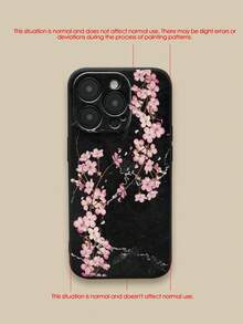 Flower Plum Blossom Painted Perforated Black Detachable Bracelet, Minimalist Fashion Creative Shockproof Phone Case Compatible With IPhone 17/17 Pro/17 Pro Max, 16/11/16 Pro/16 Plus/16 Pro Max/16e, 15 Pro Max, 13/14/12/XS/XR/7G/8P, Galaxy S25/S25 Plus/S25 Ultra, A16/A36/A26/A56/A50/A12/A32 - Multicolor - View 4
